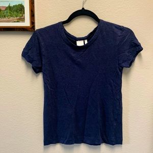 Navy Linen Tee